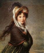 VIGEE-LEBRUN, Elisabeth Portrait of a Young Woman et oil painting artist